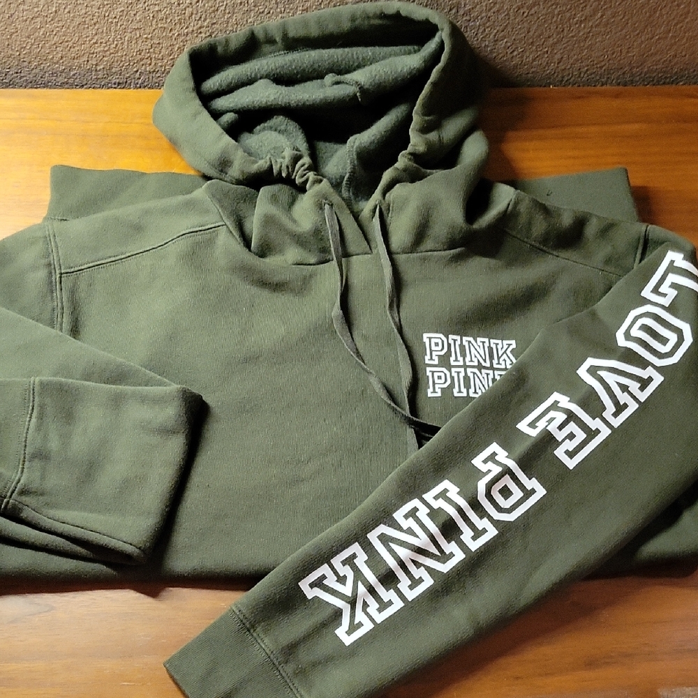 PINK Victoria's Secret Olive Hoodie